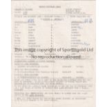 ARSENAL Single sheet programme for the away Youth Cup tie v. Orient 5/12/1967, writing on the