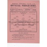 ARSENAL Single sheet home programme v. Portsmouth 13/4/1940 League South, very slightly creased.