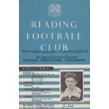 READING V CHELTENHAM TOWN 1950 FA CUP Programme for the tie at Reading 25/11/1950, very slightly