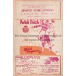 PARTICK THISTLE V HIBERNIAN 1952 Programme for the League Cup match at Partick 9/8/1952. Generally