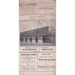 MOTHERWELL V ABERDEEN 1952 Programme for the League Cup match at Motherwell 9/8/1952, slightly