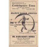 TOTTENHAM HOTSPUR Programme for the away East Anglian Cup tie v. March Town United 30/12/1950,