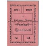 TOTTENHAM HOTSPUR Official handbook for season 1931/2. Good