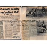 HULL CITY Two scrapbooks: 1950/1 and 1954. Both include newspaper match reports, articles and
