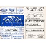 CHARLTON ATHLETIC Two away programmes v. Faversham Town 29/10/1960 Aetolian Lge and Met. Police 30/