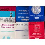 HANDBOOKS Twenty three handbooks inc. Southend Utd. 54/5, 55/6, 56/7, 57/8 and 59/60, Wimbledon 62/