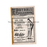 EVERTON V BIRMINGHAM 1927 Programme for the League match at Everton 18/4/1927, ex-binder and tape on