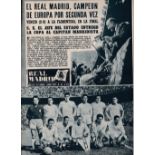 1957 EUROPEAN CUP FINAL Real Madrid v Fiorentina played 30/5/1957 at the Bernabeu, Madrid. Rare