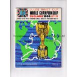 WORLD CUP 1966 Original Tournament programme with no faults. Very good