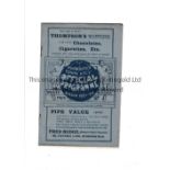 HUDDERSFIELD TOWN V BOLTON WANDERERS 1921 Programme for the League match at Huddersfield 1/10/