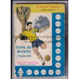 1958 FIFA WORLD CUP SWEDEN A 262-page report published in Brazil in July 1958 by ''VIDA DO