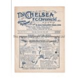 CHELSEA Home programme v Burnley 27/9/1919. Not ex Bound Volume. No writing. Generally good