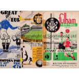 1940'S PROGRAMMES Four programmes: GB v Europe 1947 at Hampden Park, slightly creased, slightly worn
