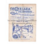 CHELSEA Home programme v Nottingham Forest 23/10/1909. Gatefold programme. A little worn and