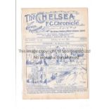 CHELSEA Home programme v Leeds United 8/4/1933. Ex Bound Volume. Generally good