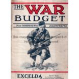 THE WAR BUDGET / WWI Five issues of the large weekly magazine 31/10/1914, 18/11/1915, 2/12/1915, 7/