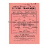 ARSENAL Single sheet home programme v West Ham United 2/12/1939 League South A, very slightly