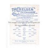 CHELSEA Home programme single sheet. Practice match Blues v Reds 15/8/1932. Not ex Bound Volume.