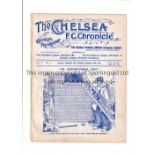 CHELSEA Home programme v Sheffield United 18/9/1909. Also covers London Challenge Cup tie v