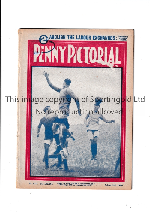 PENNY PICTORIAL 1920 Issue dated 23/10/1920 with football action on the front cover and 3 pages