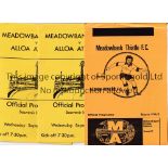 MEADOWBANK THISTLE Twenty eight programmes for their first League season 1974/5. First ever