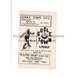 LINCOLN CITY Programme for the away Midland League match at Goole Town 30/4/1953. Good