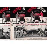 MANCHESTER UNITED 1950/1 Thirteen home programmes v. Portsmouth, Charlton, Tottenham, Burnley,