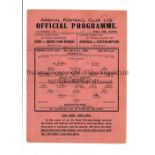 ARSENAL Single sheet home programme v Brentford 23/12/1944, slightly creased and slightly marked.