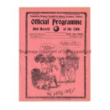 TOTTENHAM HOTSPUR Home programme v Leicester City 8/11/1930 London Combination, ex-binder. Generally