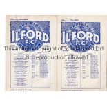 AMATEUR INTERNATIONALS AT ILFORD FC 1948 Two programmes for England Amateur homes v. Luxembourg 26/