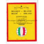 BELGIUM V REPUBLIC OF IRELAND 1966 Programme for the International in Brussels 25/5/1966.