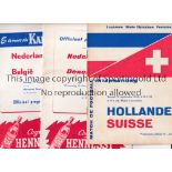 HOLLAND Three programmes: 2 homes v. Belgium 19/4/1959 and Denmark 15/10/1958 and away v.