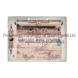 TOTTENHAM HOTSPUR An official large cheque 23/12/1925 with a scene from White Hart Lane at the top