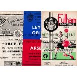 ARSENAL Three away programmes in 1951/2 season v Orient and Luton both FA Cp and Fulham, All