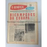 1962 EUROPEAN CUP FINAL Benfica v Real Madrid played 2/5/1962 at the Olympic Stadium, Amsterdam.