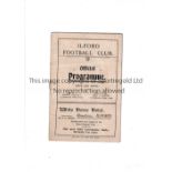 ILFORD V LEYTONSTONE 1914 Programme for the London Cup match at Ilford 10/1/1914, slight