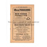 ARSENAL Joint issue programme for the away League match v. Bolton Wanderers 1/1/1937 and Bolton