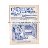CHELSEA Home programme v Derby County 15/11/1913. Ex Bound Volume. Generally good