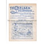 CHELSEA V ARSENAL 1913 Eight page fold-out programme for the League match at Chelsea 15/2/1913,