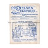 CHELSEA Home programme v Sunderland 13/12/1913. Not ex Bound Volume. Score inserted in pencil.