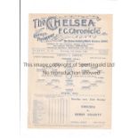 CHELSEA V ARSENAL 1932 Single sheet programme for the London Combination match at Chelsea 19/10/