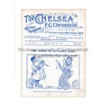 CHELSEA Home programme v Swindon Town FA Cup 4th Round 11/3/1911 . Ex Bound Volume. No writing. Good