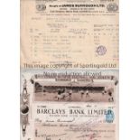 TOTTENHAM HOTSPUR An official large cheque 2/12/1925 with a scene from White Hart Lane at the top