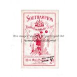 SOUTHAMPTON Home programme Reserves match v Charlton Athletic Reserves 14/3/1936. 2 team changes.