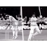 CRICKET Thirty seven B/W press photos x 17, 8" x 10" plus smaller photos 1980’s, inc. England,