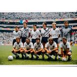 ENGLAND Autographed 12 x 8 photo colour showing England players posing for a team photo prior to a