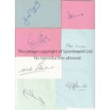 CRICKET AUTOGRAPHS Seventeen signed album pages etc. Inc. Trueman, Boycott, Close, T Graveney,