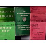 FA RULE BOOKS Threee booklets, Rules of the game 34/5, 37/8 & 38/9. FA Handbook for Season 57/8 &