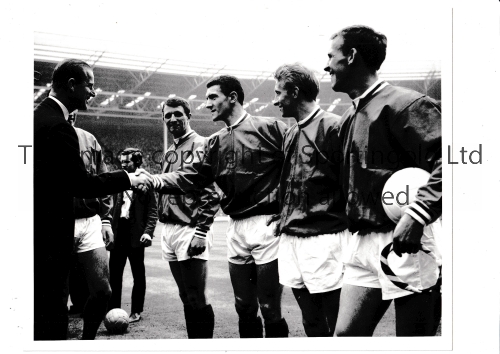 FOOTBALL PHOTOGRAPHS Nine various photographs: B/W including Tottenham v Arsenal in the mid-1960'