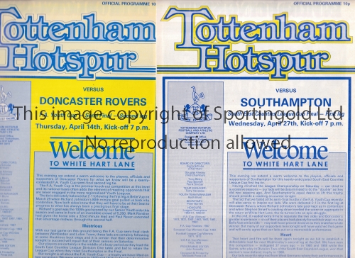 TOTTENHAM HOTSPUR Twenty four home Reserve and Youth team programmes for season 1987/8. 18